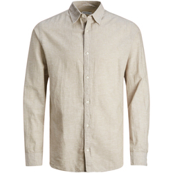 Textil Mulher camisas Jack & Jones Linen Blend Shirt L/S Bege