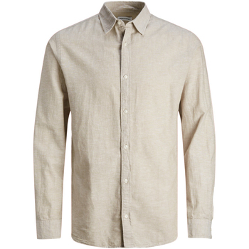 Jack & Jones Linen Blend Shirt L/S Bege