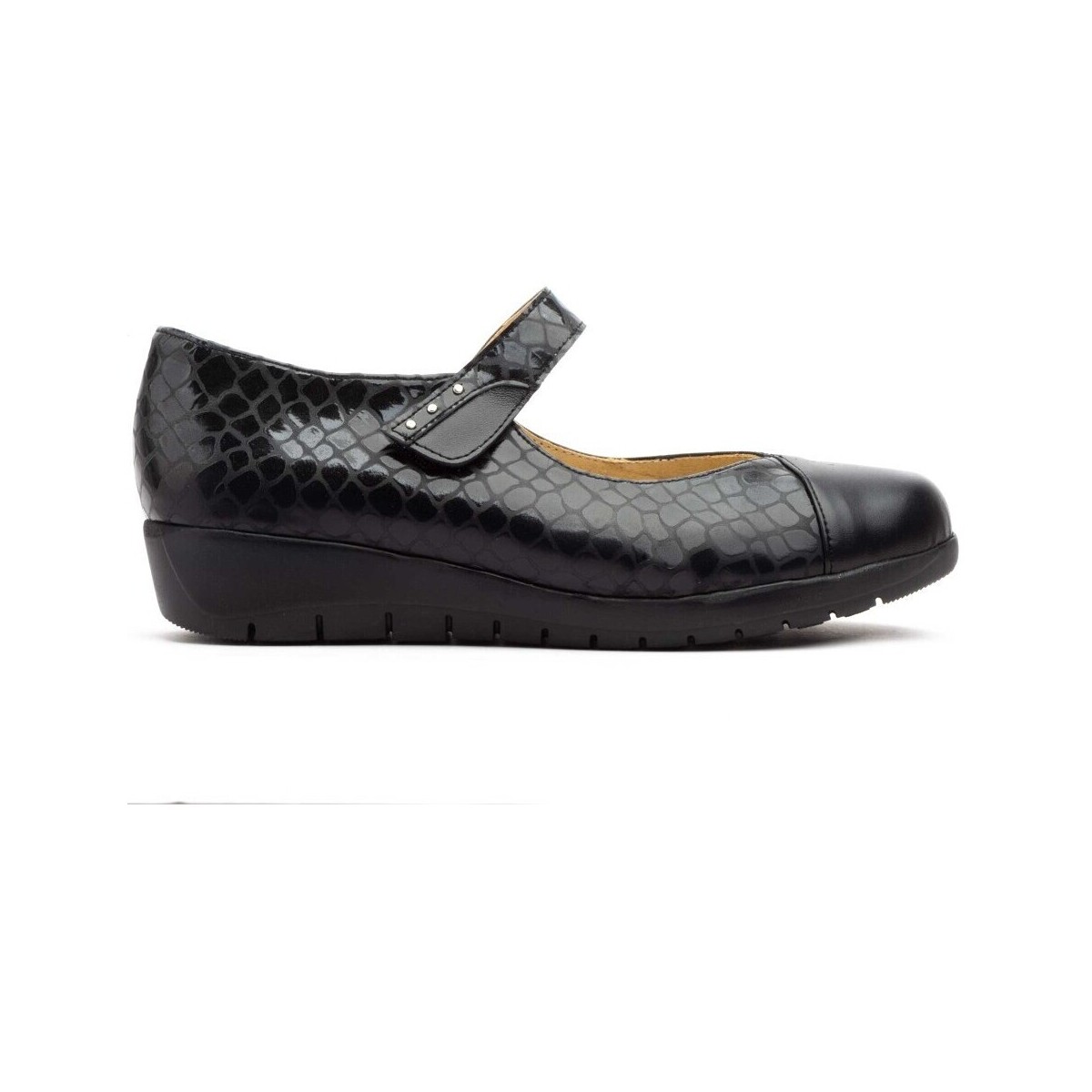 Sapatos Mulher Sabrinas Cbp - Conbuenpie Sapatilhas de ballet em pele preta da CBP Preto