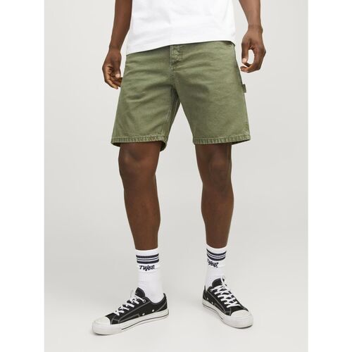 Textil Homem Shorts / Bermudas Jack & Jones 12252814 CARPENTER SHORT-DEEP LICHEN GREEN Verde