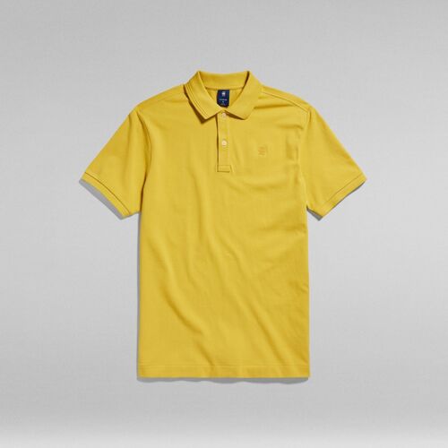 Textil Homem T-shirts e Pólos G-Star Raw D11595 5864 DUNDA SLIM-348 DARK LEMON Amarelo