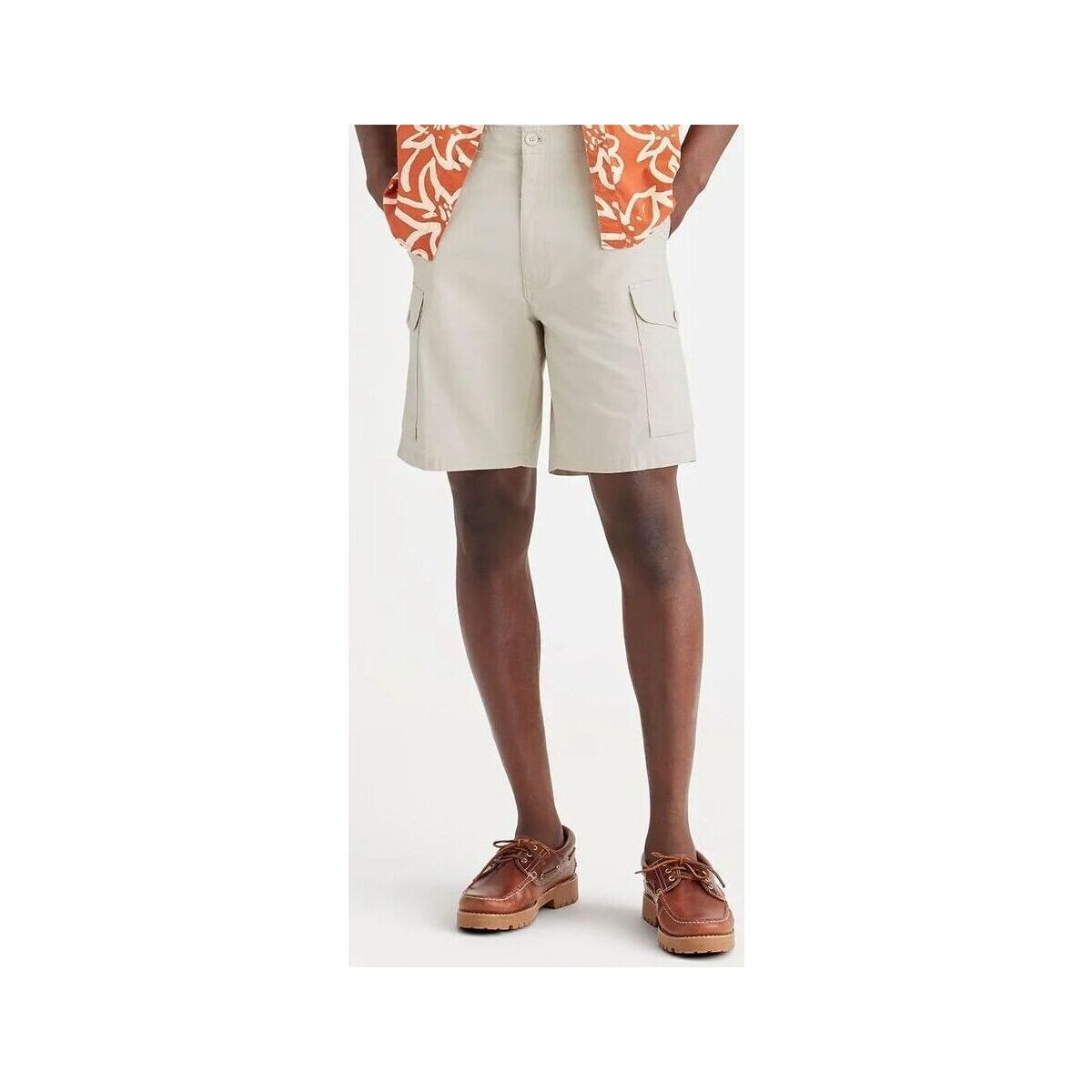 Textil Homem Shorts / Bermudas Dockers A2260 0019 CARGO SHORT-SAHATA KHAKI Branco