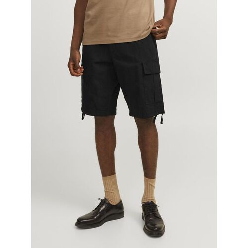 Textil Homem Shorts / Bermudas Jack & Jones 12248685 COLE BARKLEY-BLACK Preto