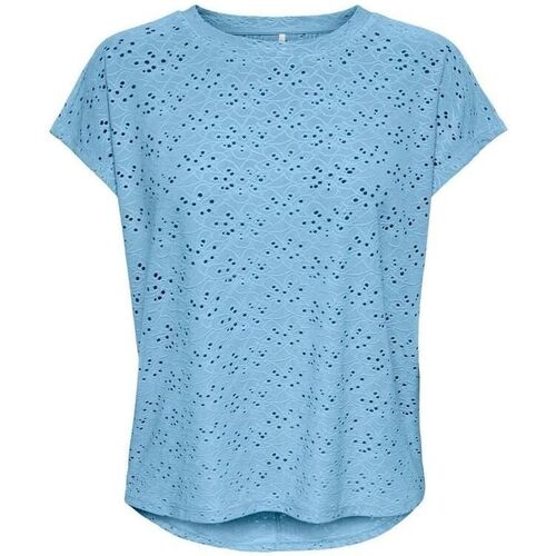 Textil Mulher T-shirts e Pólos Only 15231005 SMILLA-CLEAR SKY Azul