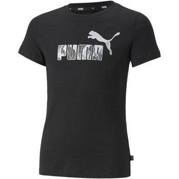 Textil Rapariga T-shirts e Pólos Puma  Preto