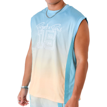 Textil Homem T-shirts e Pólos KENYA Vit t-shirt med boxig passform  Azul