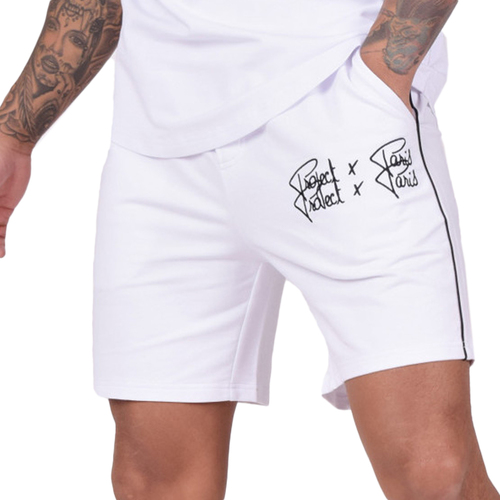 Textil Homem Shorts / Bermudas KENYA Vit t-shirt med boxig passform  Branco