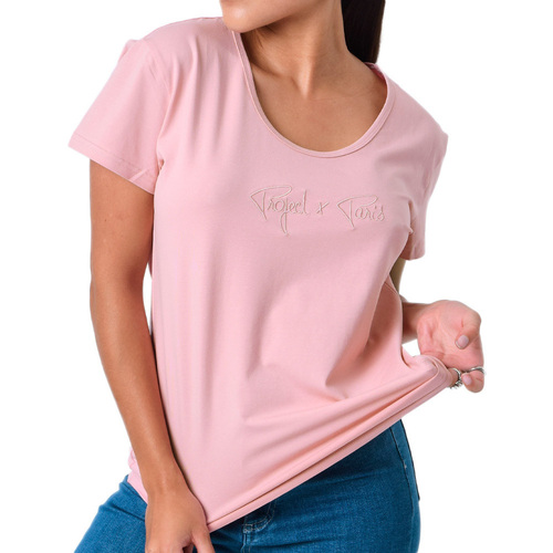 Textil Mulher T-shirts e Pólos Pullover 'Beppie' nero  Rosa