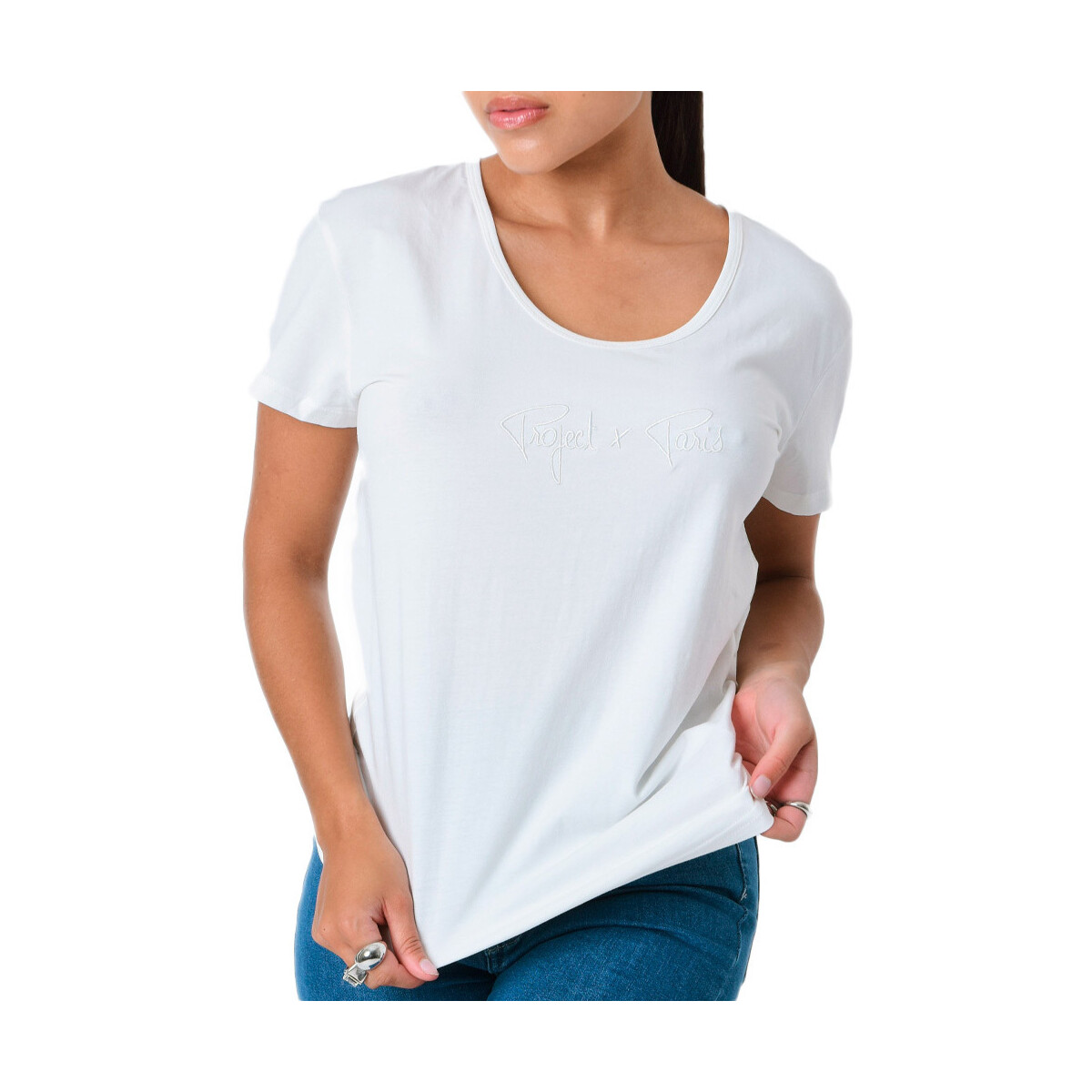Textil Mulher T-shirts e Pólos Project X Paris  Branco