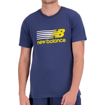 Textil Homem T-shirts e Pólos New Balance  Azul