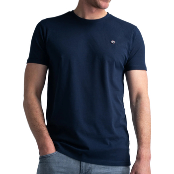 Textil Homem River Island Czarny T-shirt z długimi rękawami i dekoltem w kształcie litery V Petrol Industries  Azul