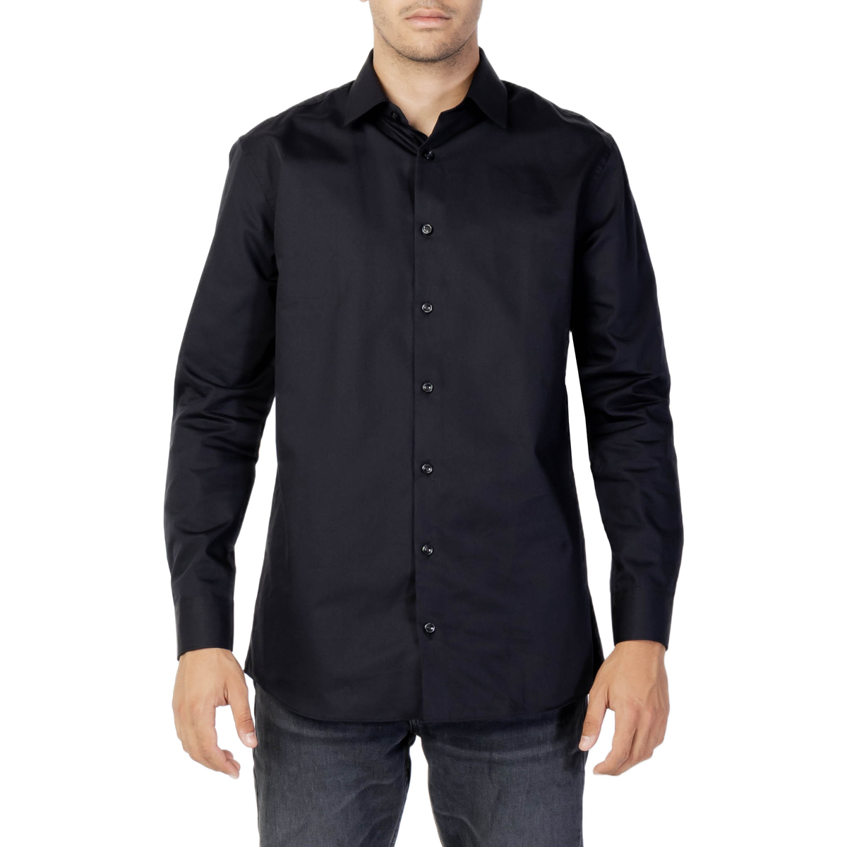 Textil Homem Camisas mangas comprida Selected SLHREGETHAN SHIRT LS CLASSIC B NOOS 16086754 Preto