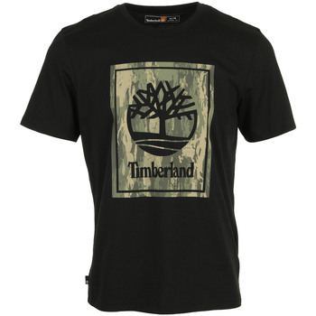 Textil Homem T-Shirt mangas curtas Timberland Camo Short Sleeve Tee Preto