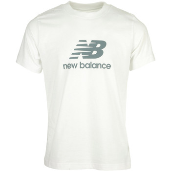 Textil Homem T-Shirt mangas curtas New Balance Características New balance Camiseta Manga Corta Essentials Stacked Logo Branco