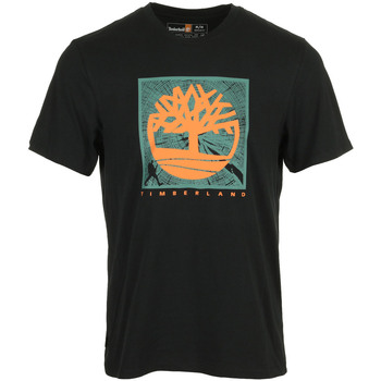 Textil Homem T-Shirt mangas curtas Timberland Tree Logo Short Sleeve Preto