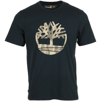 Textil Homem T-Shirt mangas curtas Timberland Camo Guardanapo de mesa Azul