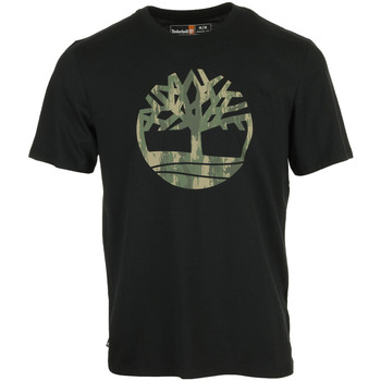Textil Homem T-Shirt mangas curtas Timberland Painéis de Parede Preto