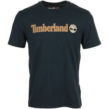 Textil Homem T-Shirt mangas curtas Timberland Linear Logo Short Sleeve Azul