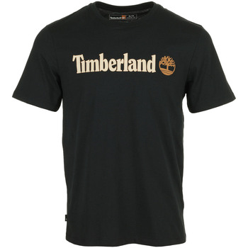 Textil Homem T-Shirt mangas curtas Timberland Linear Logo Short Sleeve Preto