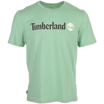 Textil Homem T-Shirt mangas curtas Timberland Linear Logo Short Sleeve Verde
