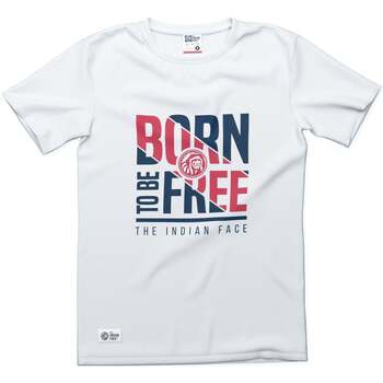 Textil T-Shirt mangas curtas crop dad trucker jacket Born to be Free Branco
