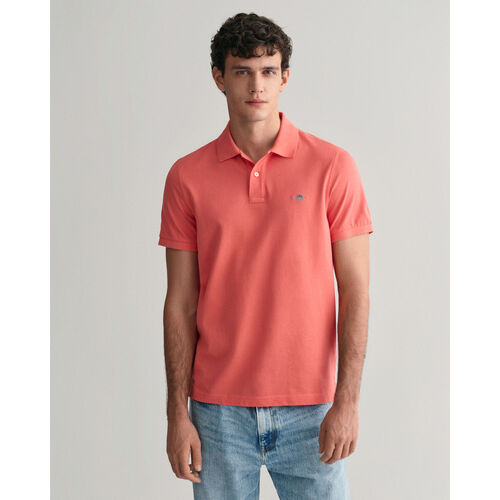 Textil Homem T-shirts e Pólos Gant Polo em algodão piqué Shield regular fit Vermelho