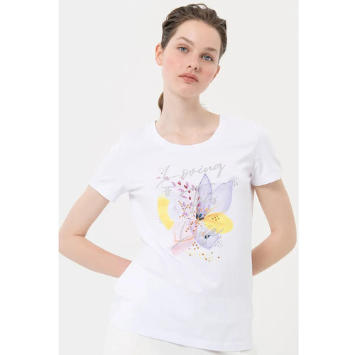 Textil Mulher T-shirts e Pólos Fracomina FR24ST3004J464N5 Incolor