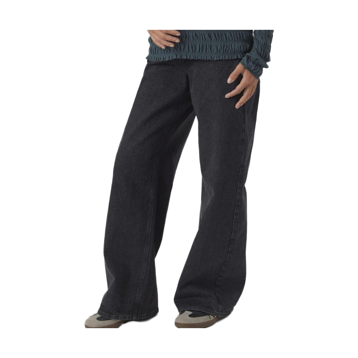 Textil Mulher Calças Jeans Mamalicious  Cinza
