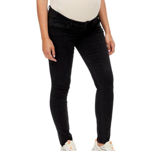 Textil Mulher Calças de ganga slim Mamalicious  Preto