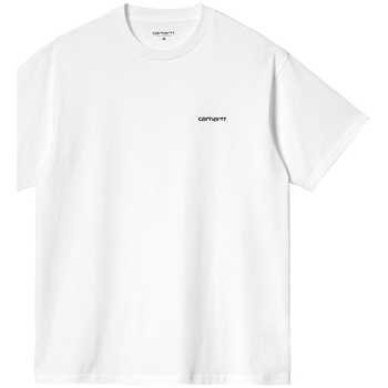 Textil T-shirt mangas compridas Carhartt S/S SCRIPT EMBRO Branco