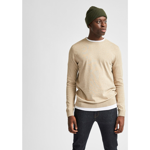 Selected Berg Pullover Crew Neck Kelp Bege