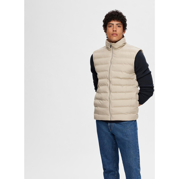 Selected Barry Quilted Gilet Pure Cashmere Bege