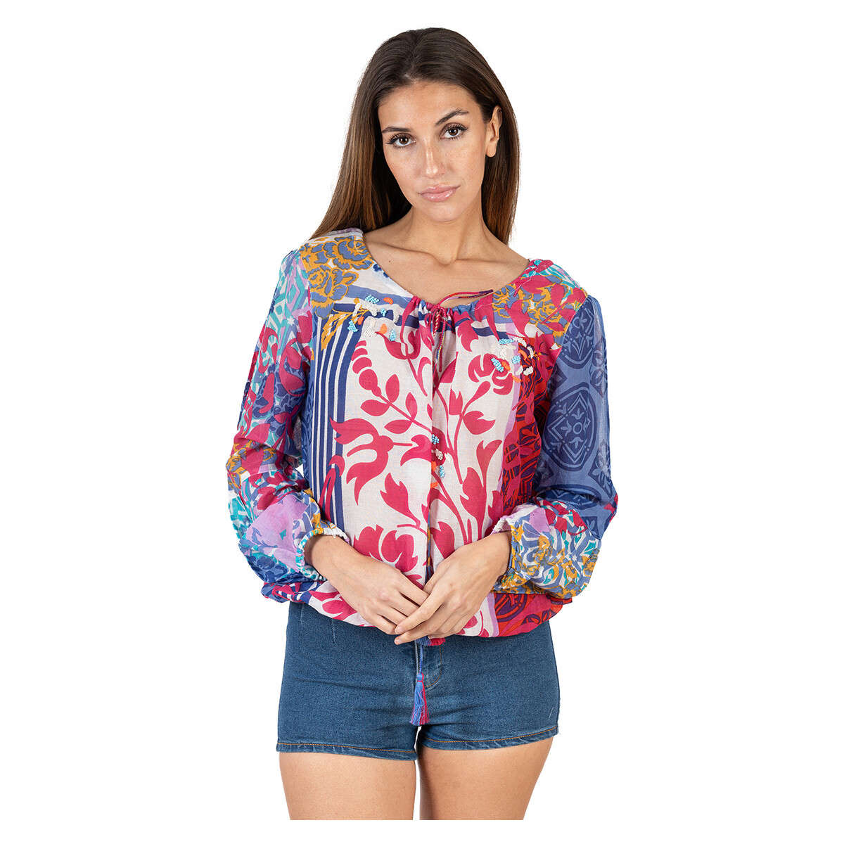 Textil Mulher camisas Isla Bonita By Sigris Camisa Multicolor