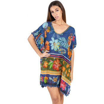Textil Mulher Pareo Isla Bonita By Sigris Poncho Azul