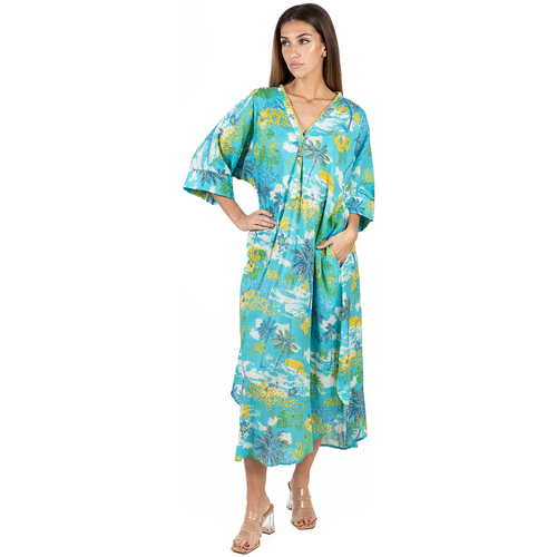 Textil Mulher Vestidos compridos Isla Bonita By Sigris Top 5 de vendas Verde