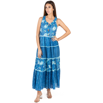 Textil Mulher Vestidos compridos Isla Bonita By Sigris Fatos e shorts de banho Azul