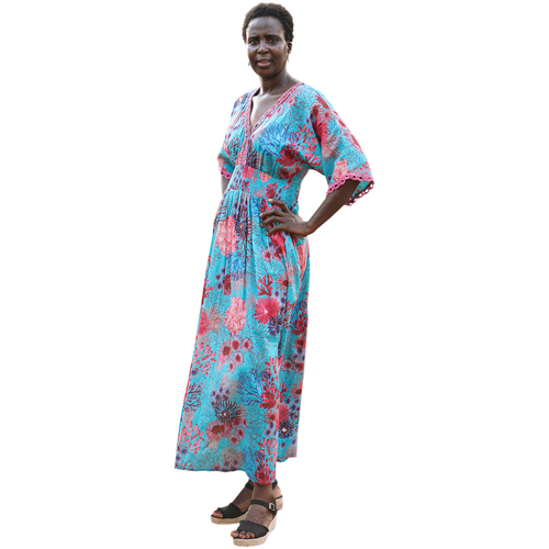 Textil Mulher Vestidos compridos Isla Bonita By Sigris Cuecas e outros Azul