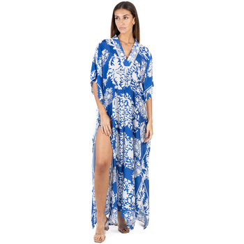 Textil Mulher Vestidos Isla Bonita By Sigris Kaftan Azul