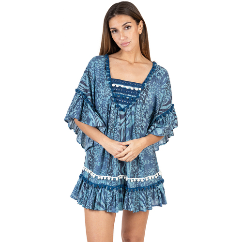 Textil Mulher Vestidos curtos Isla Bonita By Sigris Vestir Azul