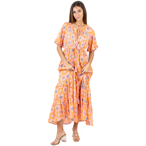 Textil Mulher Vestidos compridos Isla Bonita By Sigris Tops / Blusas Laranja