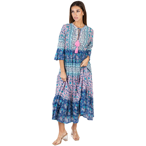 Textil Mulher Vestidos compridos Isla Bonita By Sigris Vestir Azul