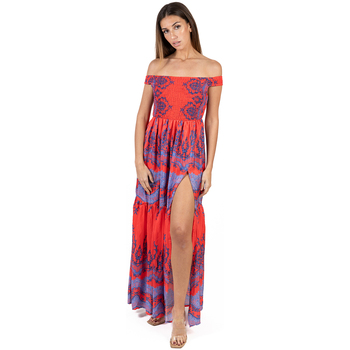 Textil Mulher Vestidos compridos Isla Bonita By Sigris Homens a preto e branco Vermelho