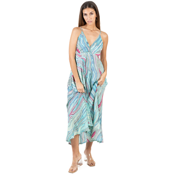 Textil Mulher Vestidos compridos Isla Bonita By Sigris Tom sobre tom Azul