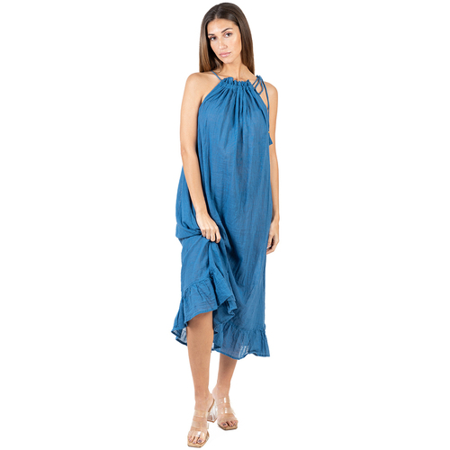 Textil Mulher Vestidos compridos Isla Bonita By Sigris Oh My Sandals Azul