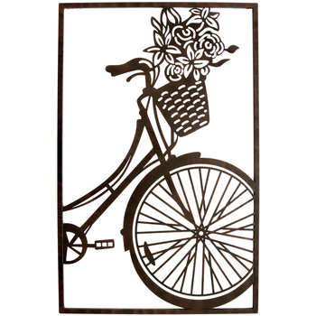 Casa Estatuetas Signes Grimalt Ornamento De Parede De Bicicleta Cinza