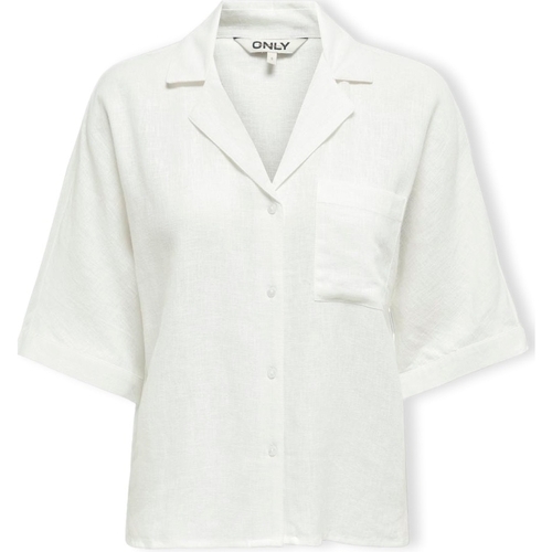 Textil Mulher Tops / Blusas Only Noos Camisa Tokyo Life S/S - Bright White Branco