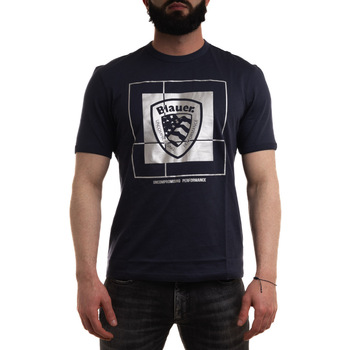 Textil Homem T-shirts e Pólos Blauer 24SBLUH02323 Azul