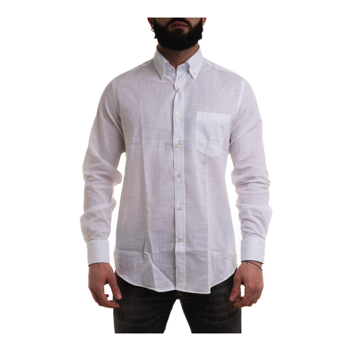 Textil Homem Camisas mangas comprida Paul & Shark 24413074 Branco