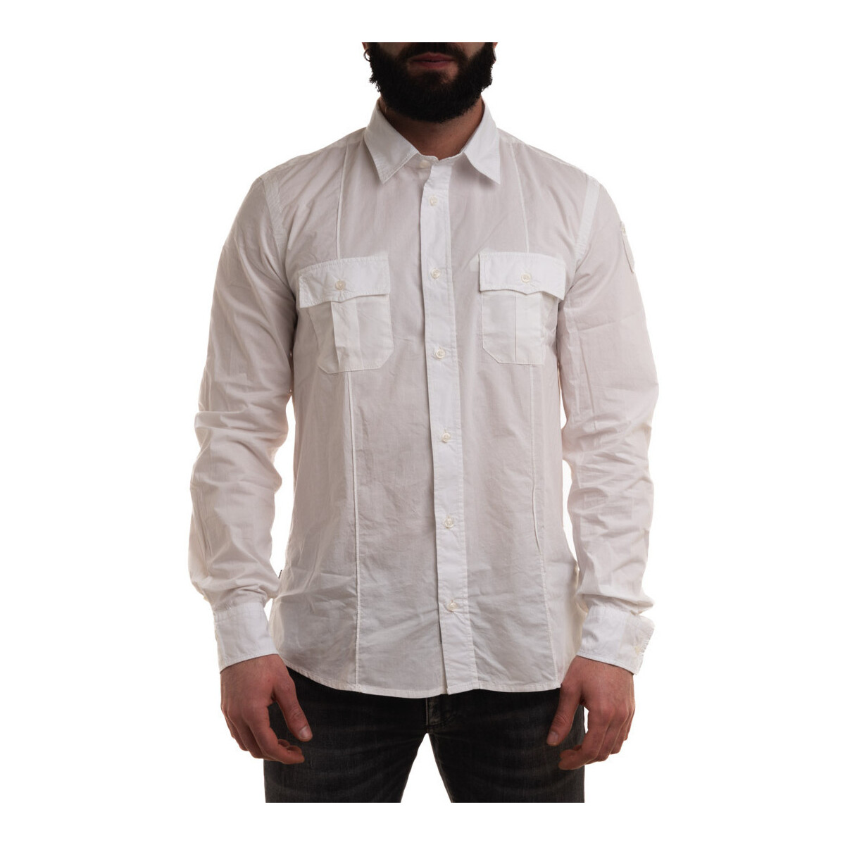 Textil Homem Camisas mangas comprida Blauer 24SBLUS01036 Branco