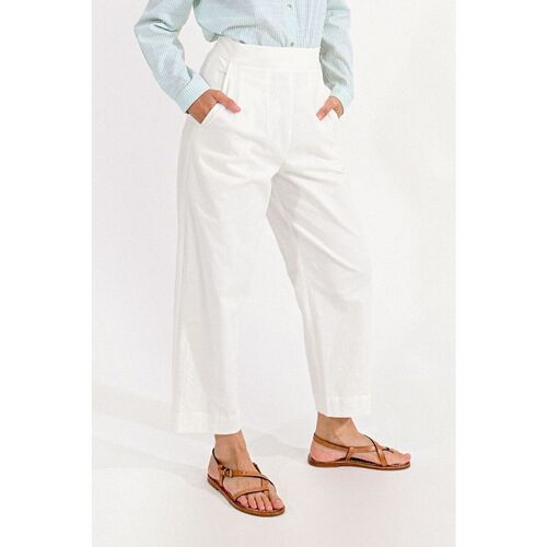 Textil Mulher Calças Molly Bracken TR163CP-WHITE Branco